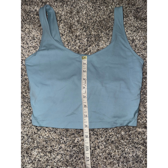 Women's Senita Athletics Teal Sports Bra Crop Top Size S - Picture 2 of 5